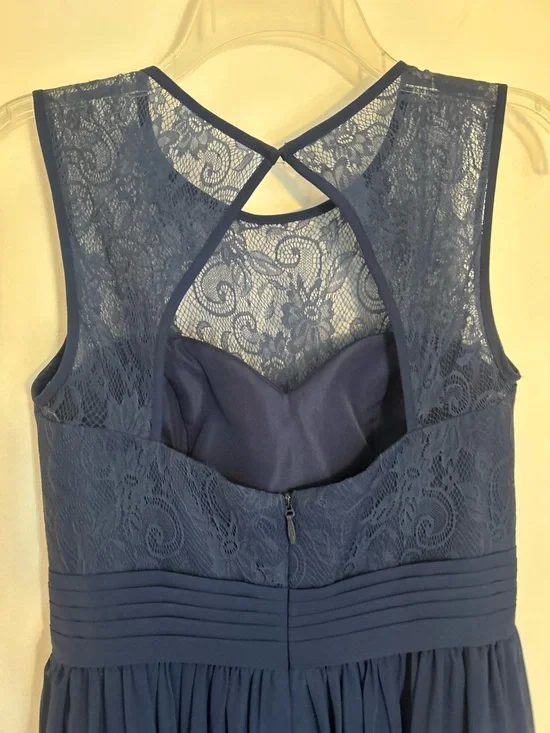 JJs House Navy Lace Bodice Midi Fit & Flare Dress Wedding Guest, Bridesmaid ,Mom - Picture 8 of 16